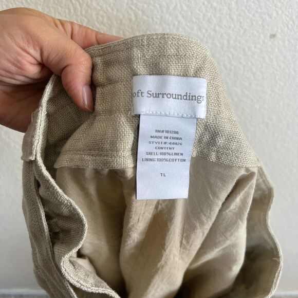 Soft surroundings‎ linen button front skirt - Picture 5 of 9